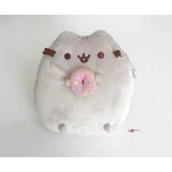 Pusheen the Grey Cat mit Donut - Grau Katze 24x20x12cm Plüschtier Stofftier - 4048871