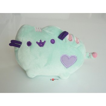 Pusheen the Cat Pastel-Grün mit Herz - Katze 9,5x15,5x7,5cm Plüschtier Stofftier - 4048875 - LAGERWARE